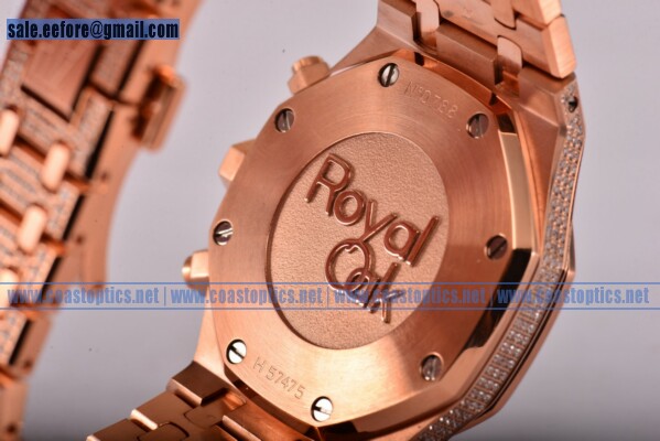 Audemars Piguet Royal Oak Chronograph 41mm Watch 1:1 Replica Rose Gold 26320OR.OO.1220OR.01fd (EF)